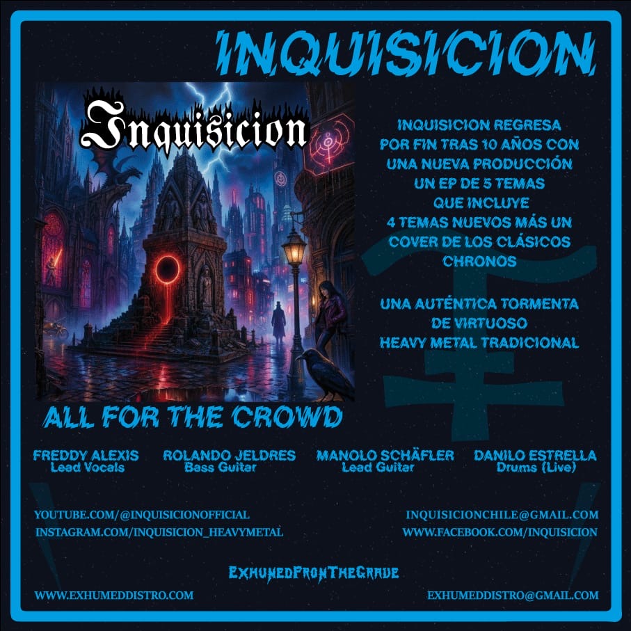Inquisición lanzará su nuevo EP con show en MiBar este 28 de agosto